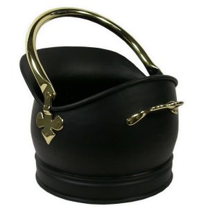 Castle Living Helmet Coal Bucket Black & Brass