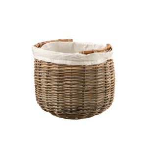 Castle Living Round Nested Rattan Log Basket