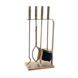 Castle Living Quad 5 Piece Companion Set Antique Brass