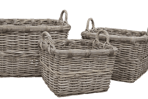 SQUARE BASKETS WITH EAR HANDLES