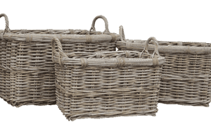 RECTANGLE BASKETS WITH EAR HANDLES