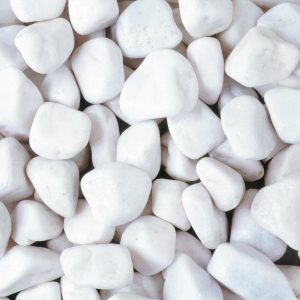 Snow white pebble 20-40mm 25kg