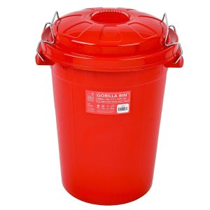 Red Gorilla Bin with Clip Lid