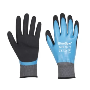 Blue Spot Latex Water Resistant Work Gloves